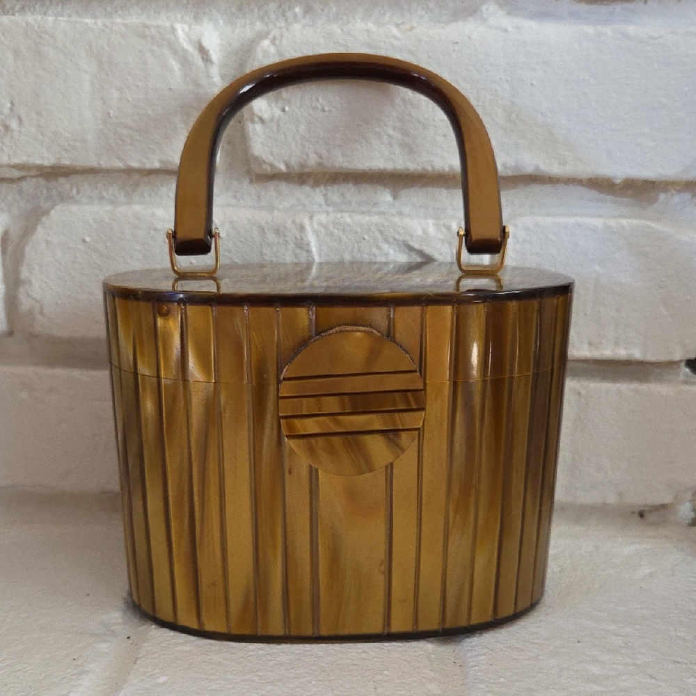 Vintage Amber Box Purse